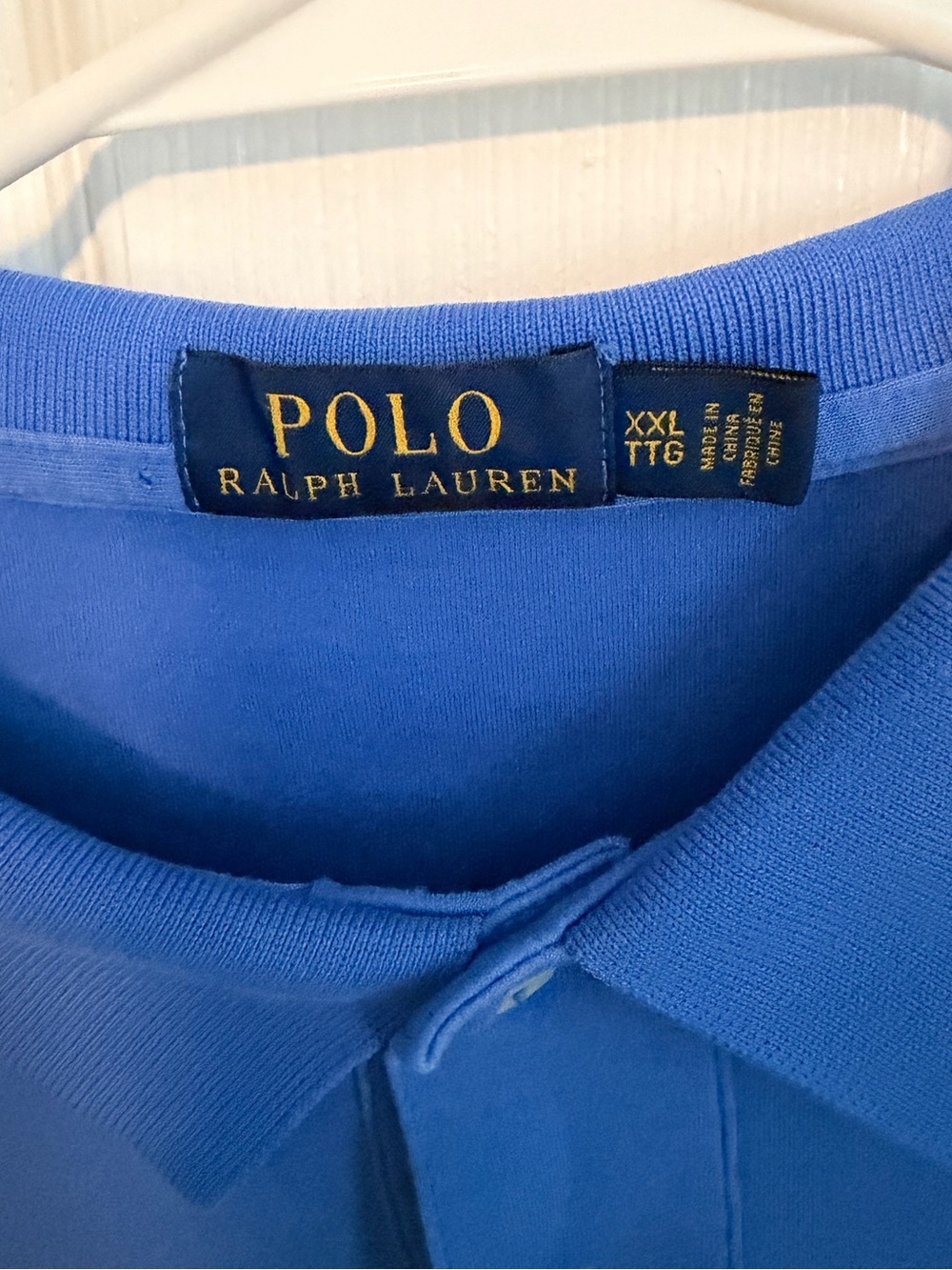 Polo Ralph Lauren Men's XXL Blue Cotton Short Sleeve Polo Shirt - Picture 3 of 3